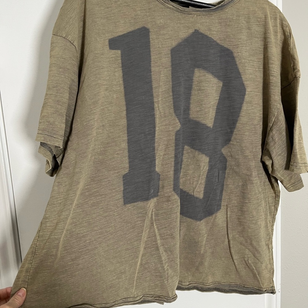 SHEIN Tan and Gray Textured Top